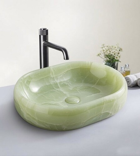 Lavabo ovale onice verde - lavabo,