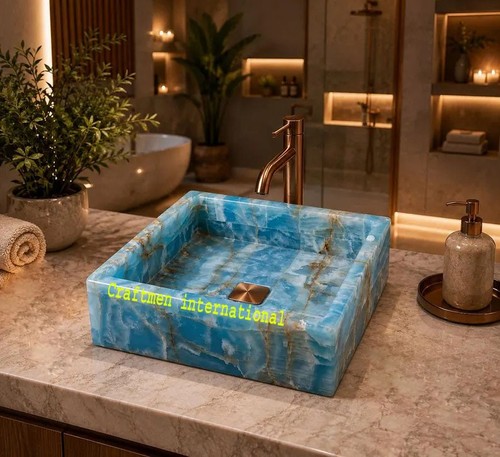 Lavello vaso pietra - onice, blu