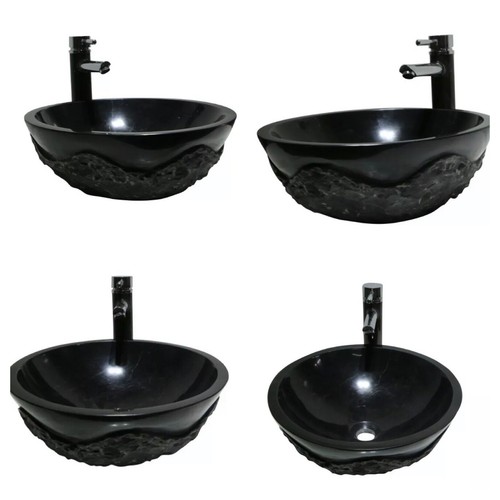 Lusso bagno rotondo nero - bagno,