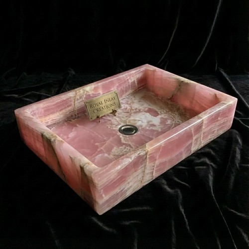 Lavello con vaso onice rosa - in,