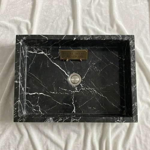 Lavello con vaso marmo nero - con,