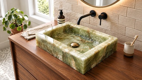 Lavabo onice verde - lavabo,